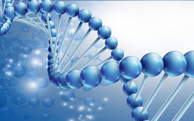 生物科技分子技术DNA蓝色背景基因编辑 .